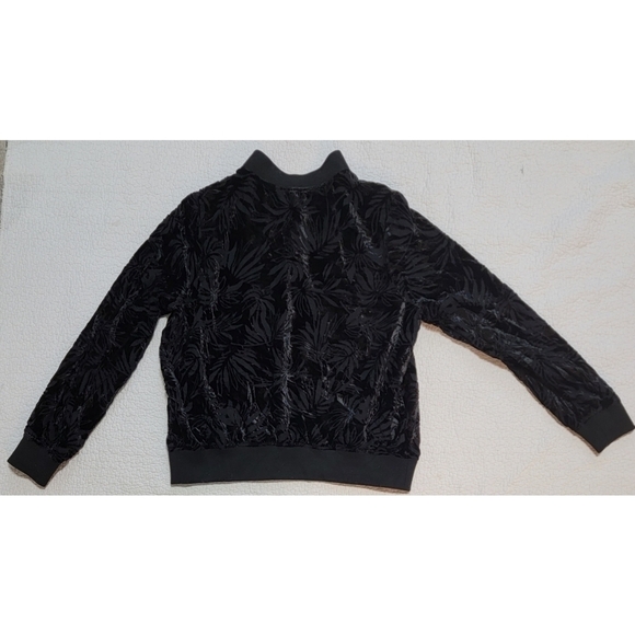 Torrid Black Velour Velvet Bomber Jacket - Picture 3 of 8